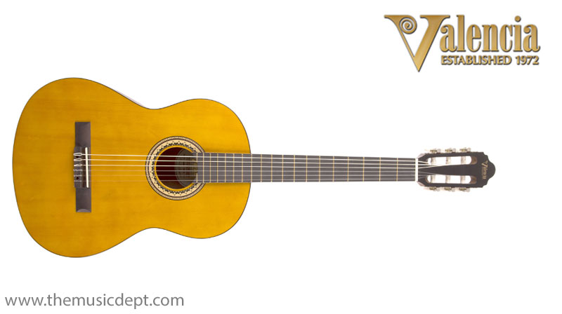 Valencia – VC263-N – 3/4 Guitare Classique – Naturel Antique